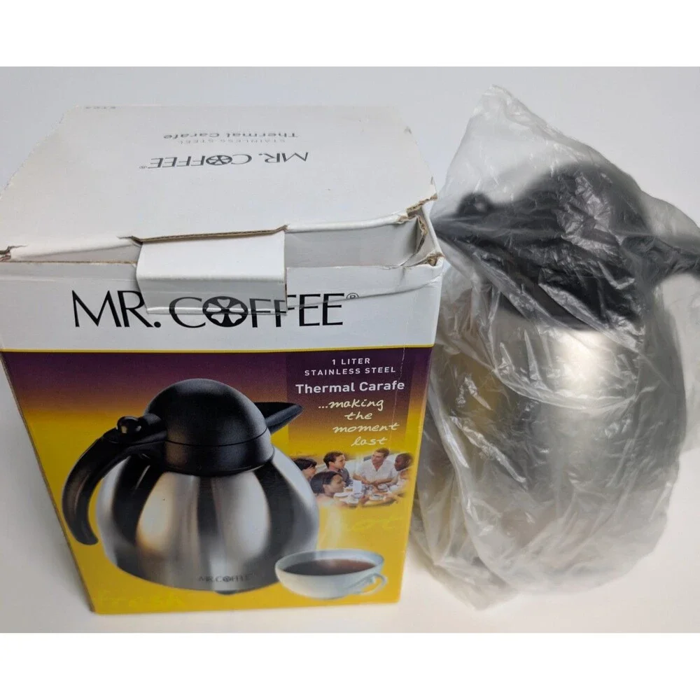 Mr Coffee 1 Liter Stainless Steel Thermal Carafe Brand New